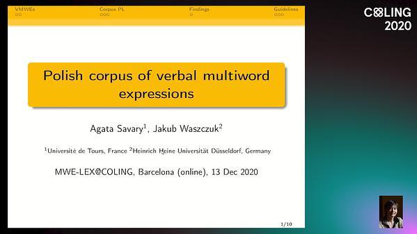 Polish corpus of verbal multiword expressions