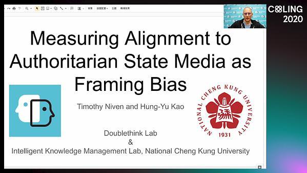 Measuring Alignment to Authoritarian State Media as Framing Bias