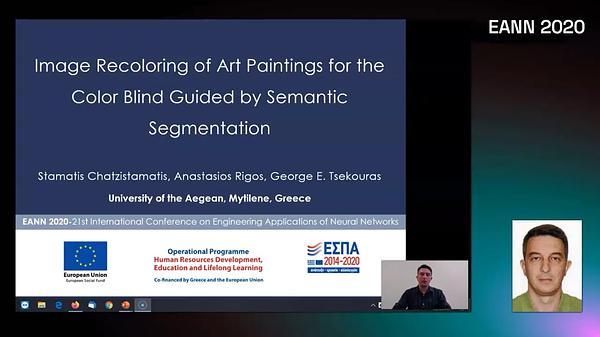 Image Recoloring of Art Paintings for the Color Blind Guided by Semantic Segmentation