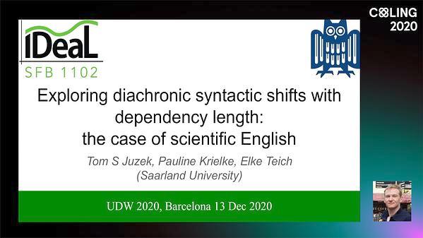 Exploring diachronic syntactic shifts with dependency length: the case of scientific English