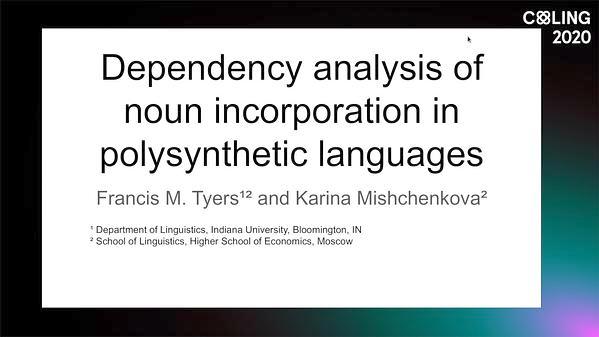 Dependency analysis of noun incorporation in polysynthetic languages