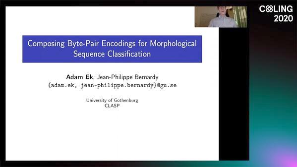 Composing Byte-Pair Encodings for Morphological Sequence Classification