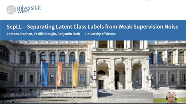 SepLL: Separating Latent Class Labels from Weak Supervision Noise