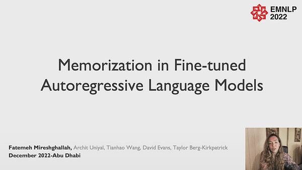 An Empirical Analysis of Memorization in Fine-tuned Autoregressive Language Models