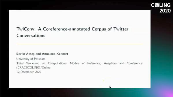 TwiConv: A Coreference-annotated Corpus of Twitter Conversations