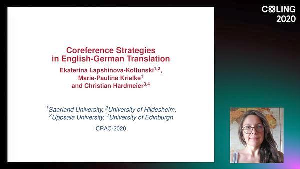 Coreference Strategies in English-German Translation