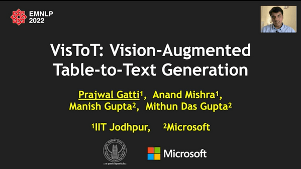 VisToT: Vision-Augmented Table-to-Text Generation