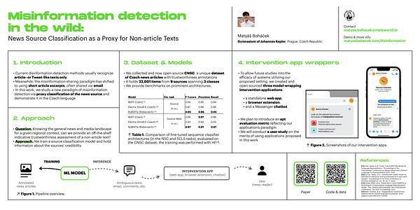 Misinformation Detection in the Wild: News Source Classification as a Proxy for Non-article Texts