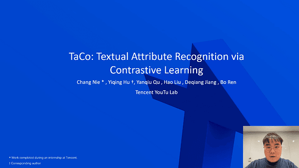 TaCo: Textual Attribute Recognition via Contrastive Learning