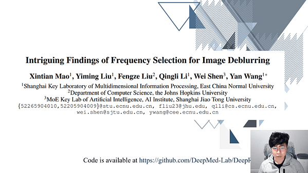 Intriguing Findings of Frequency Selection for Image Deblurring