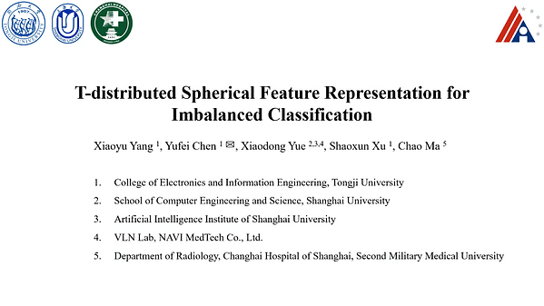 T-distributed Spherical Feature Representation for Imbalanced Classification