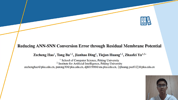 Reducing ANN-SNN Conversion Error through Residual Membrane Potential