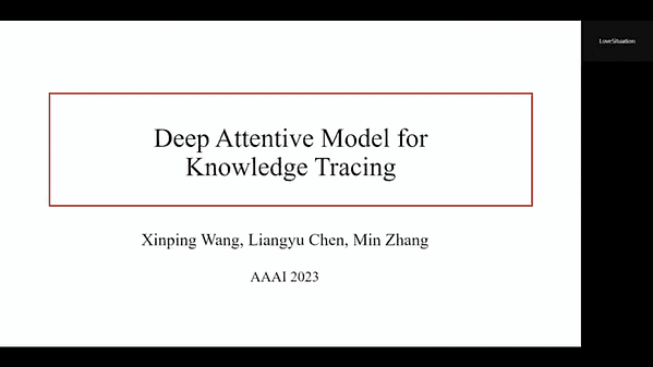 Deep Attentive Model for Knowledge Tracing