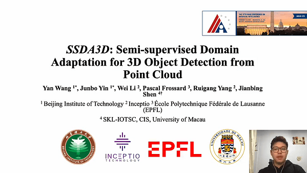 SSDA3D: Semi-supervised Domain Adaptation for 3D Object Detection from Point Cloud