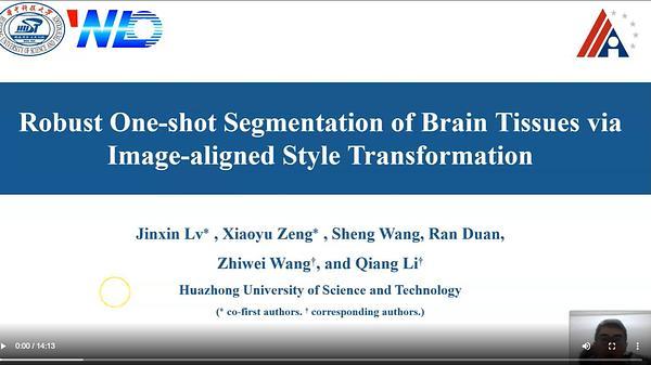 Robust One-shot Segmentation of Brain Tissues via Image-aligned Style Transformation