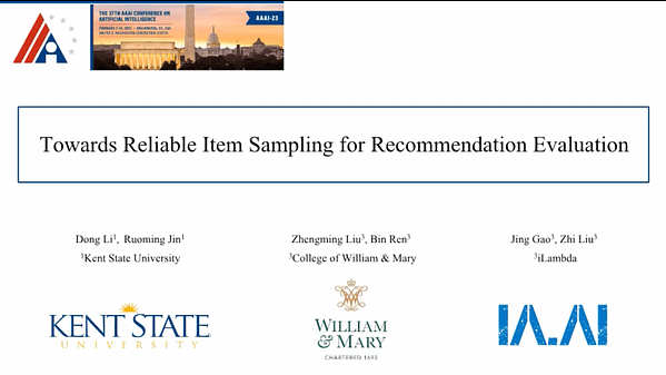 Towards Reliable Item Sampling for Recommendation Evaluation