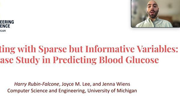Forecasting with Sparse but Informative Variables: A Case Study in Predicting Blood Glucose