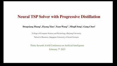 Neural TSP Solver with Progressive Distillation