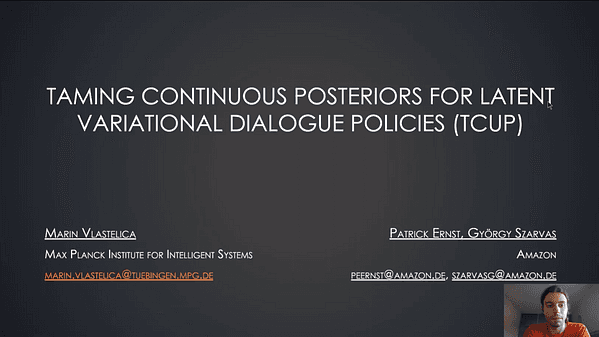 Taming Continuous Posteriors for Latent Variational Dialogue Policies