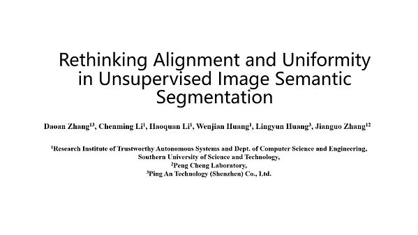 Rethinking Alignment and Uniformity in Unsupervised Image Semantic Segmentation