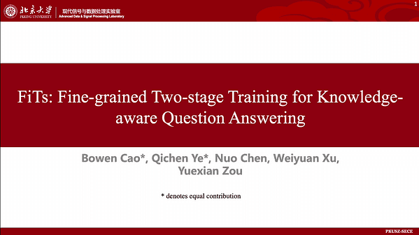 FiTs: Fine-grained Two-stage Training for Knowledge-aware Question Answering