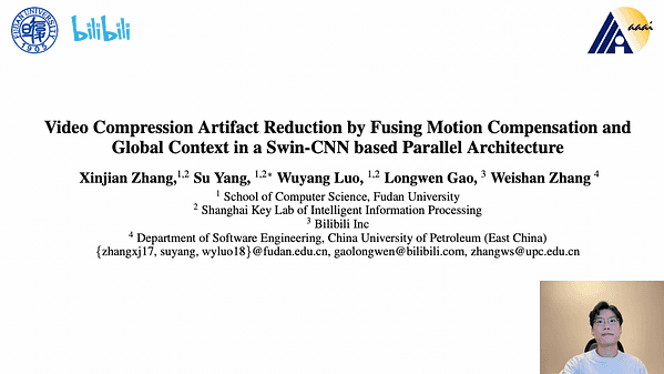 Video Compression Artifact Reduction by Fusing Motion Compensation and Global Context in a Swin-CNN based Parallel Architecture