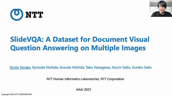 SlideVQA: A Dataset for Document Visual Question Answering on Multiple Images