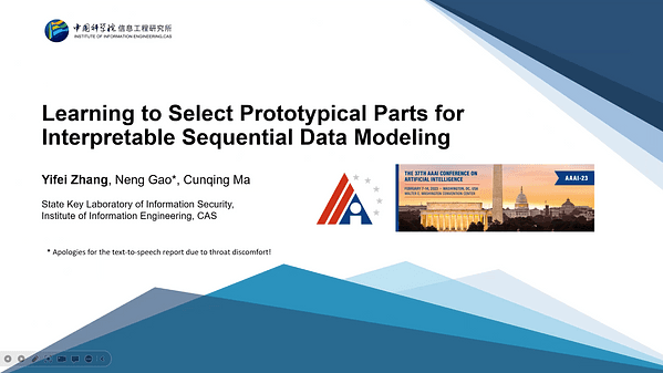 Learning to Select Prototypical Parts for Interpretable Sequential Data Modeling