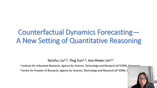 Counterfactual Dynamics Forecasting - A New Setting of Quantitative Reasoning