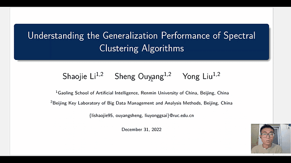 Understanding the Generalization Performance of Spectral Clustering Algorithms