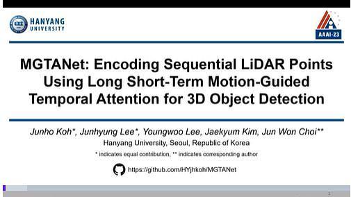 MGTANet: Encoding Sequential LiDAR Points Using Long Short-Term Motion-Guided Temporal Attention for 3D Object Detection