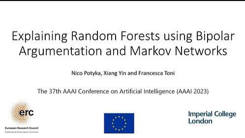 Explaining Random Forests using Bipolar Argumentation and Markov Networks