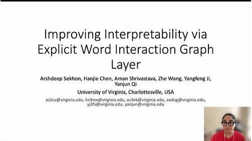 Improving Interpretability via Explicit Word Interaction Graph Layer