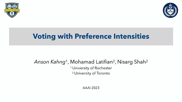 Voting with Preference Intensities