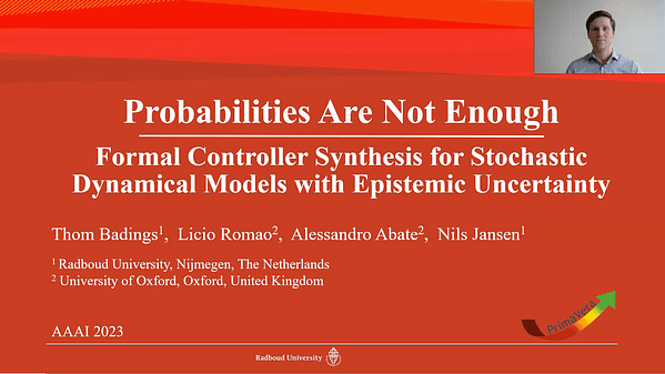 Probabilities Are Not Enough: Formal Controller Synthesis for Stochastic Dynamical Models with Epistemic Uncertainty