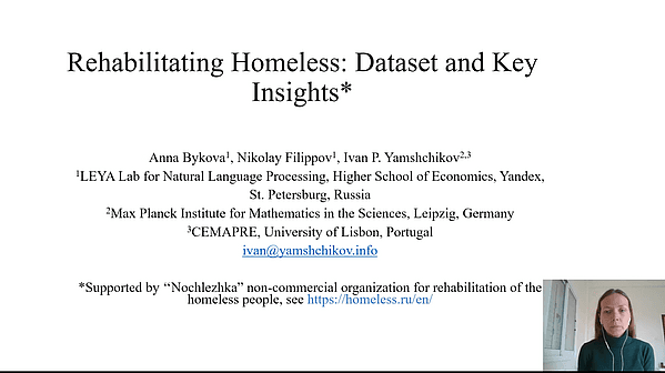 Rehabilitating Homeless: Dataset and Key Insights