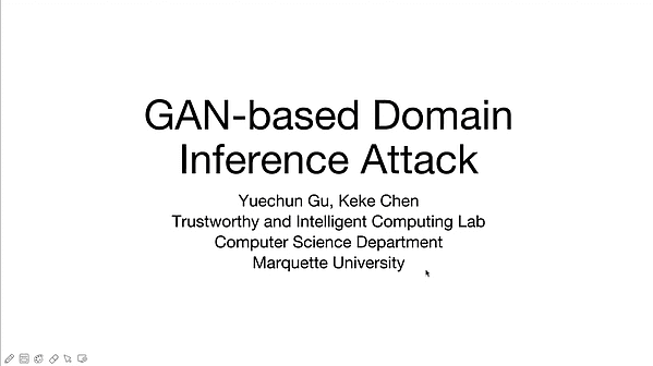 GAN-based Domain Inference Attack