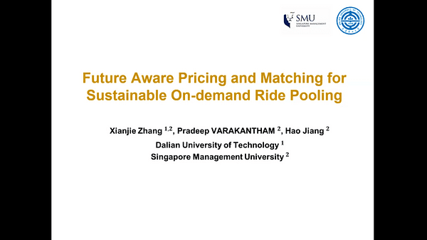 Future Aware Pricing and Matching for Sustainable On-demand Ride Pooling