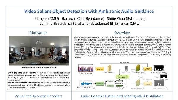 Panoramic Video Salient Object Detection with Ambisonic Audio Guidance