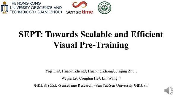 SEPT: Towards Scalable and Efficient Visual Pre-Training