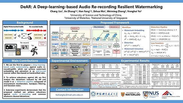 DeAR: A Deep-learning-based Audio Re-recording Resilient Watermarking