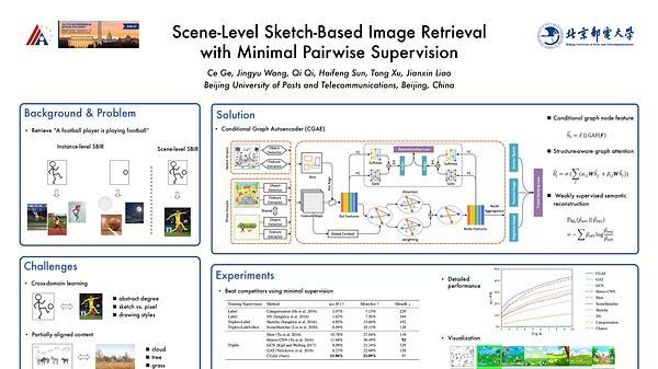 Scene-Level Sketch-Based Image Retrieval with Minimal Pairwise Supervision