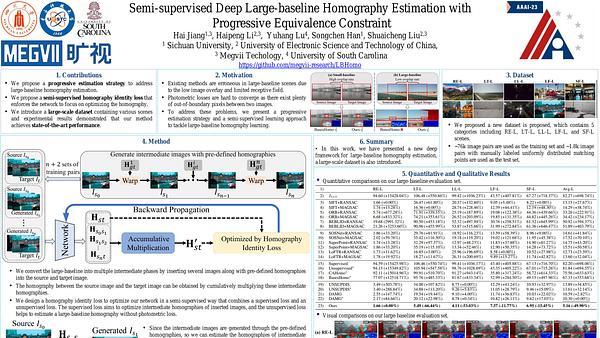 Semi-supervised Deep Large-baseline Homography Estimation with Progressive Equivalence Constraint