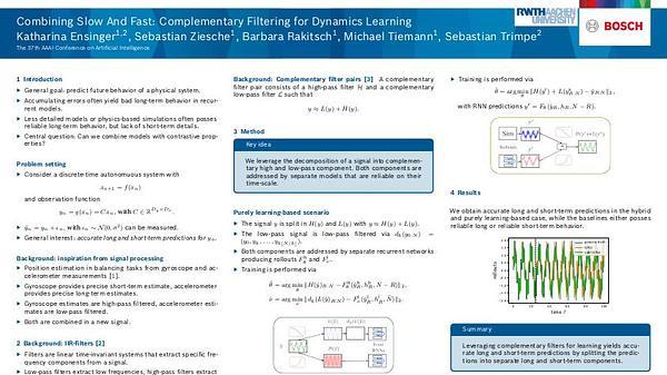 Combining Slow and Fast: Complementary Filtering for Dynamics Learning