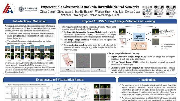Imperceptible Adversarial Attack via Invertible Neural Networks