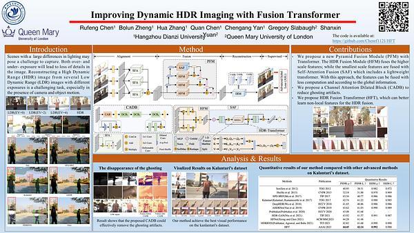 Improving Dynamic HDR Imaging with Fusion Transformer