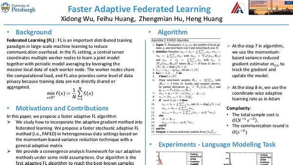 Faster Adaptive Federated Learning