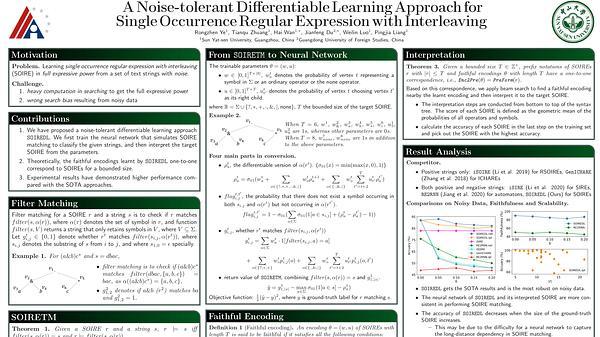 A Noise-tolerant Differentiable Learning Approach for Single Occurrence Regular Expression with Interleaving