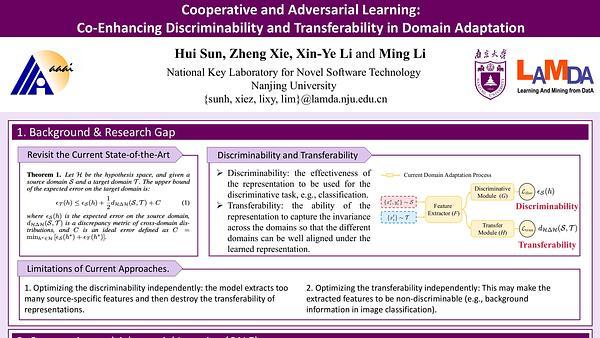 Cooperative and Adversarial Learning: Co-Enhancing Discriminability and Transferability in Domain Adaptation