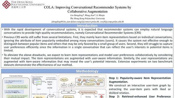 COLA: Improving Conversational Recommender Systems by Collaborative Augmentation